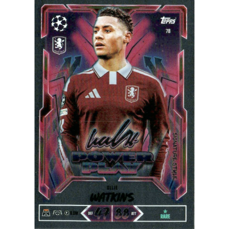 Find and Buy Cards Ollie Watkins Power Play Signature Style Match Attax Champions League 2026-27