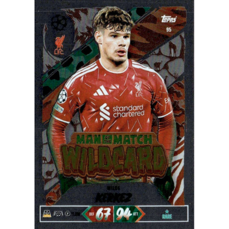 Consigue ahora Milos Kerkez Man of the Match Wildcard Match Attax Champions League 2026-27