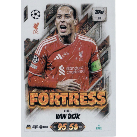 Busca y compra Virgil van Dijk Fortress Topps UEFA Champions League Match Attax 2026-27