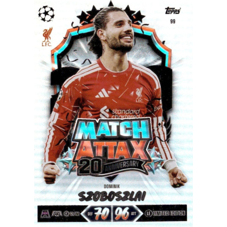 Add to your collection Dominik Szoboszlai Match Attax 20th Anniversary Topps Match Attax UCC 2026-27