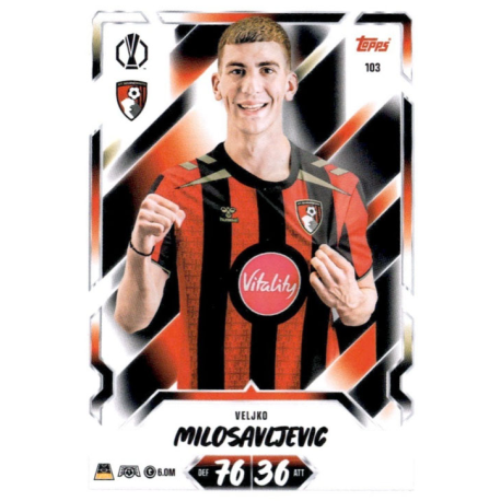 Encuentra Veljko Milosavljević AFC Bournemouth Topps UCC Match Attax 2026-27