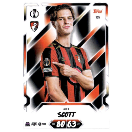 Añade a tu colección Alex Scott AFC Bournemouth Match Attax 2026-27