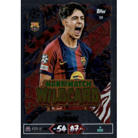 Colecciona Marc Bernal Man of the Match Wildcard Topps UEFA Match Attax 2026-27