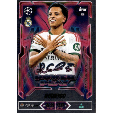 Complete your collection Rodrygo Power Play Signature Style Topps UCC Match Attax 2026-27