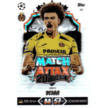 Get Renato Veiga Match Attax 20th Anniversary Match Attax Champions League 2026-27