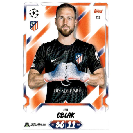 Get yours Jan Oblak Atlético Madrid Topps Match Attax UCC 2026-27