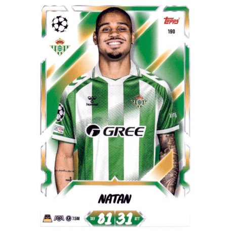 Añade a tu colección Natan Real Betis Topps UEFA Champions League Match Attax 2026-27
