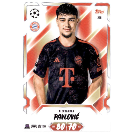 Get yours Aleksandar Pavlović Bayern München Topps UCC Match Attax 2026-27