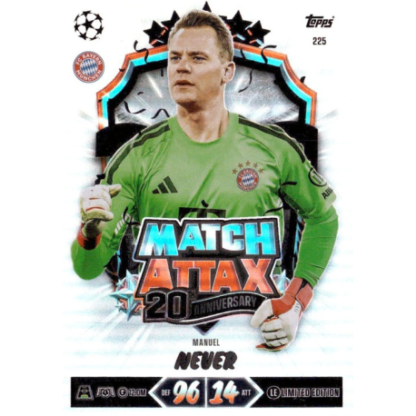 Get it now Manuel Neuer Match Attax 20th Anniversary Topps Match Attax Champions League 2026-27