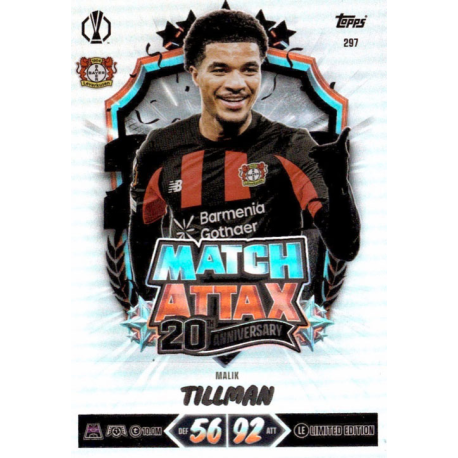 Get Malik Tillman Match Attax 20th Anniversary Topps UCC Match Attax 2026-27