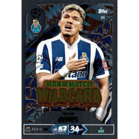 Compra online William Gomes Man of the Match Wildcard Topps Match Attax 2026-27