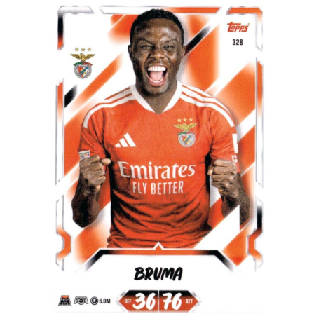 Find and Buy Cards Bruma SL Benfica Topps Match Attax UCC 2026-27