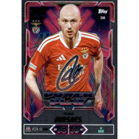 Añade a tu colección Fredrik Aursnes Power Play Signature Style Match Attax Champions League 2026-27