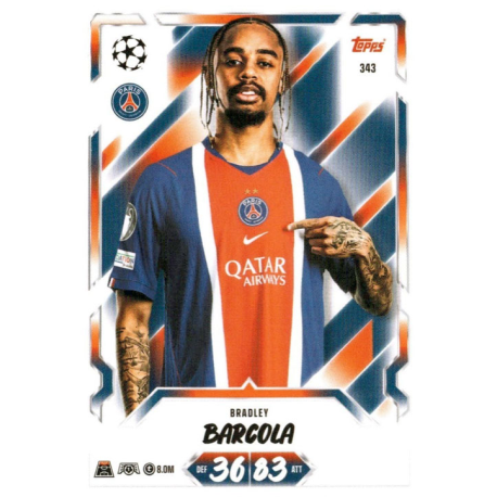 Consigue ahora Bradley Barcola PSG Topps Match Attax UCC 2026-27