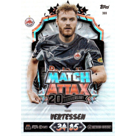 Get it now Yorbe Vertessen Match Attax 20th Anniversary Topps UEFA Match Attax 2026-27