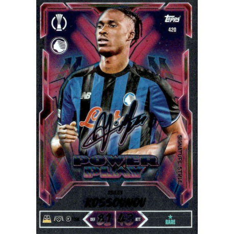 Get Odilon Kossounou Power Play Signature Style Topps Match Attax 2026-27