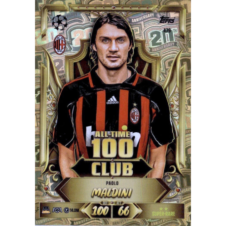 Encuentra Paolo Maldini All-Time 100 Club Topps UEFA Match Attax 2026-27