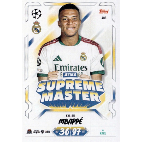 Colecciona Kylian Mbappé Attax Supreme Master Match Attax 2026-27