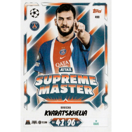 Get Khvicha Kvaratskhelia Attax Supreme Master Topps UEFA Champions League Match Attax 2026-27