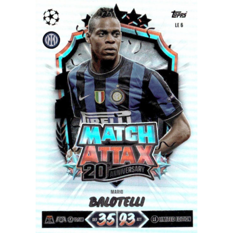 Consigue ahora Mario Balotelli Limited Edition - Legend Match Attax Champions League 2026-27