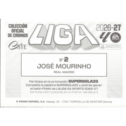 Completa tu álbum José Mourinho Real Madrid Colección Panini Liga Este 2026-27