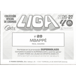 Compra Cromos Mbappé Real Madrid Colección Liga Este 2026-27
