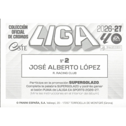 Compra Cromos José Alberto López Racing Santander Colección Liga Este 2026-27