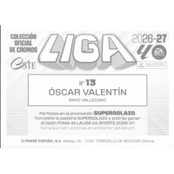 Encuentra tus cromos Óscar Valentín Rayo Vallecano Panini LaLiga Este 2026-27