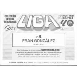 Shop Stickers Fran González Sevilla Liga Este 2026-27 Sticker Collection