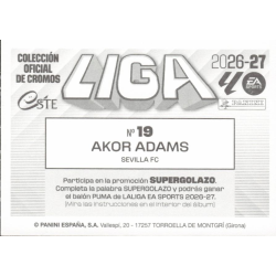 Get the Stickers You Need Akor Adams Sevilla Liga Este 2026-27 Missing Stickers