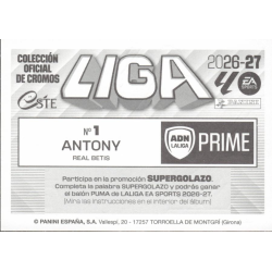 Get Stickers Antony ADN - La LIga Prime LaLiga EA Sports 2026-27 Stickers