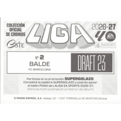 Buy Stickers Balde Draft 23 LaLiga 2026-27 Panini Stickers