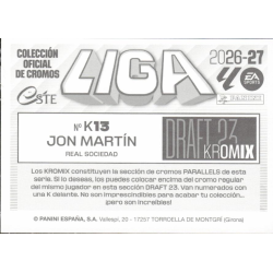Find Individual Stickers Jon Martín Draft 23 Kromix LaLiga 2026-27 Panini Stickers