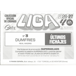 Complete Your Set Dumfries Últimos Fichajes Panini Liga Este 2026-27
