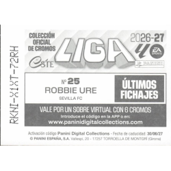 Compra cromos sueltos Robbie Ure Sevilla Últimos Fichajes Liga Este 2026/27