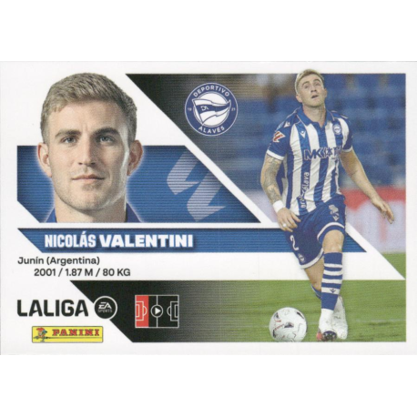 Añade cromos a tu colección Valentini Deportivo Alavés Últimos Fichajes Colección Panini Liga Este 2026-27
