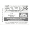 Completa tu colección de cromos Sazonov Getafe Últimos Fichajes Panini Liga Este 2026 2027