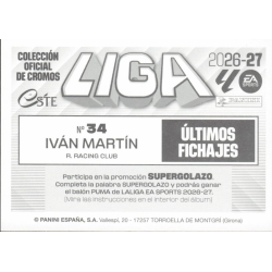 Encuentra tus cromos Iván Martín Racing Santander Últimos Fichajes Cromos Liga Este 2026-27