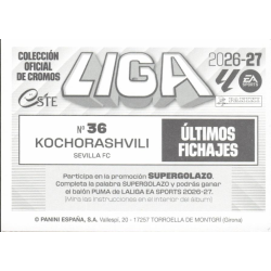 Busca tus cromos Kochorashvili Sevilla Últimos Fichajes Liga Este 2026/27