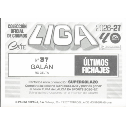 Compra cromos sueltos Javi Galán Celta Vigo Últimos Fichajes Cromos Panini Liga Este 2026-27