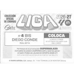Complete Your Album Diego Conde Real Betis Coloca Panini Liga Este 2026-27