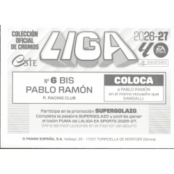 Find Individual Stickers Pablo Ramón Racing Coloca Liga Este 2026-27 Individual Stickers
