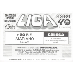 Consigue los que te faltan Mariano Díaz Deportivo Alavés Coloca Cromos LaLiga 2026-27 Panini