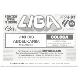 Empieza tu colección Hamza Abdelkarim Barcelona Coloca Cromos LaLiga 2026-27 Panini