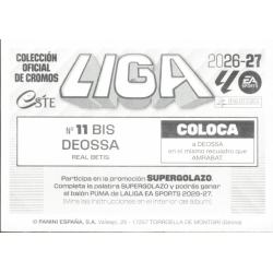 Completa tu colección de cromos Deossa Real Betis Coloca Panini Liga Este 2026 2027