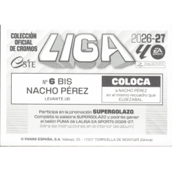 Encuentra Cromos Nacho Pérez Levante Coloca Panini Liga Este 2026 2027