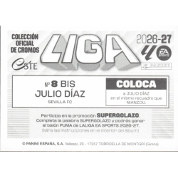 Consigue los que te faltan Julio Diaz Sevilla Coloca Cromos LaLiga 2026-27 Panini
