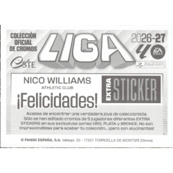 Shop Individual Stickers Nico Williams Extra Sticker Bronce Panini Liga Este 2026-27