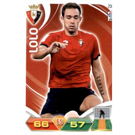 Lolo Osasuna 206 Adrenalyn XL La Liga 2011-12