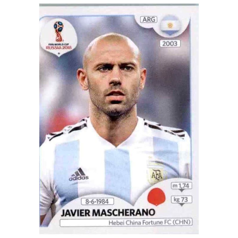 Panini Prizm Russia 2018 Trading Card FIFA World Cup Argentina Javier Mascherano 